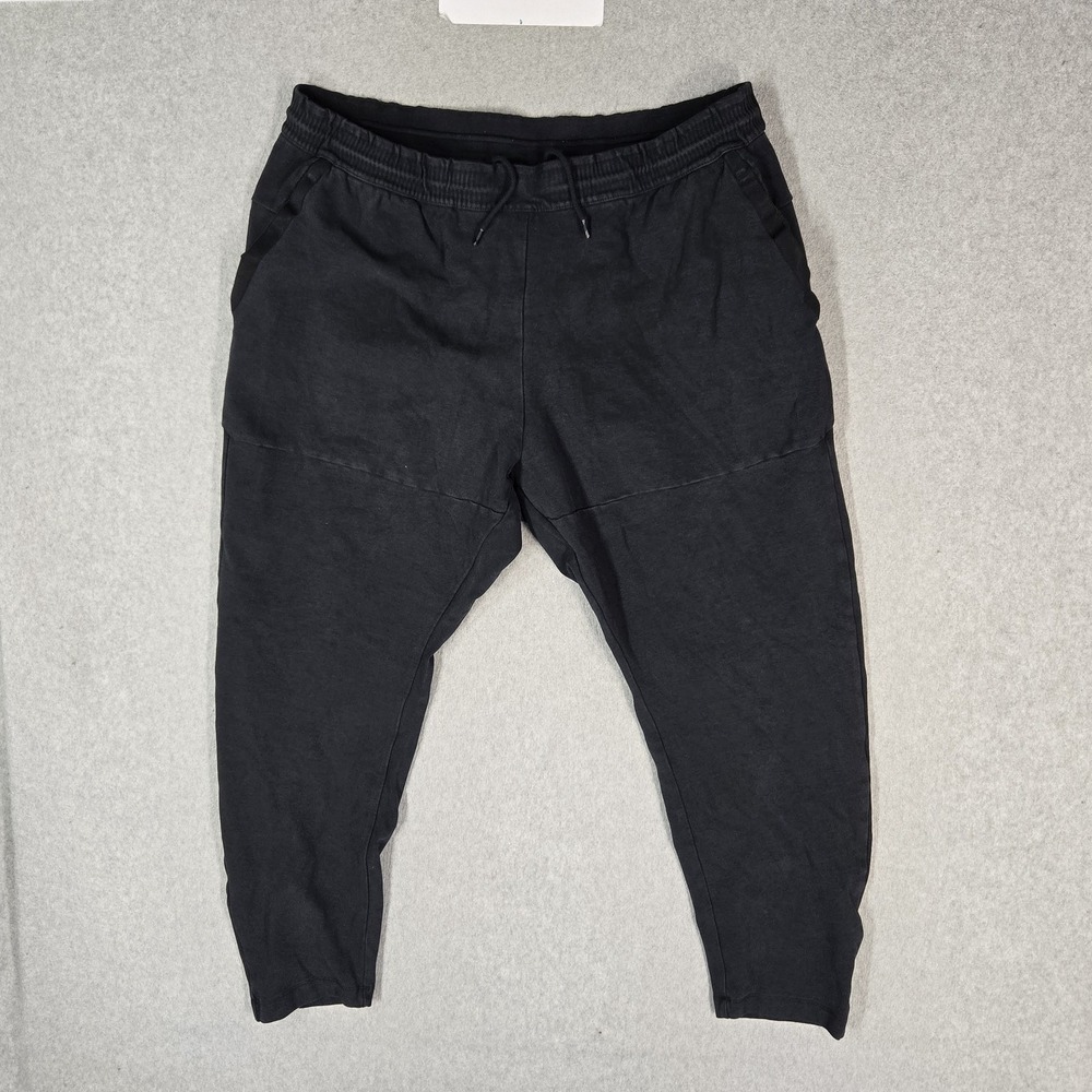 Nike Men Activewear Pants XXL Black Sweatpants  24" Inseam Logo Stretch